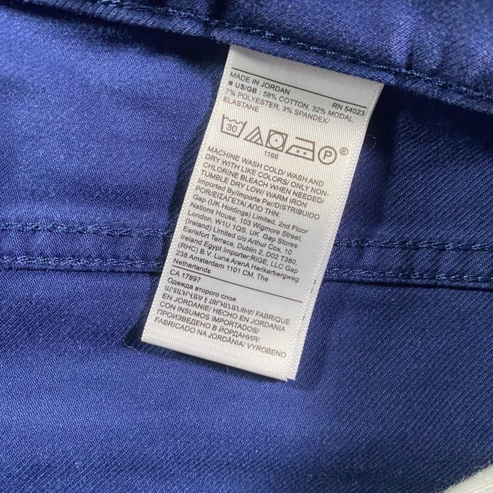 Banana Republic Traveler Athletic Tapered Fit Pants Men 32x34 Navy‎ Blue Chinos